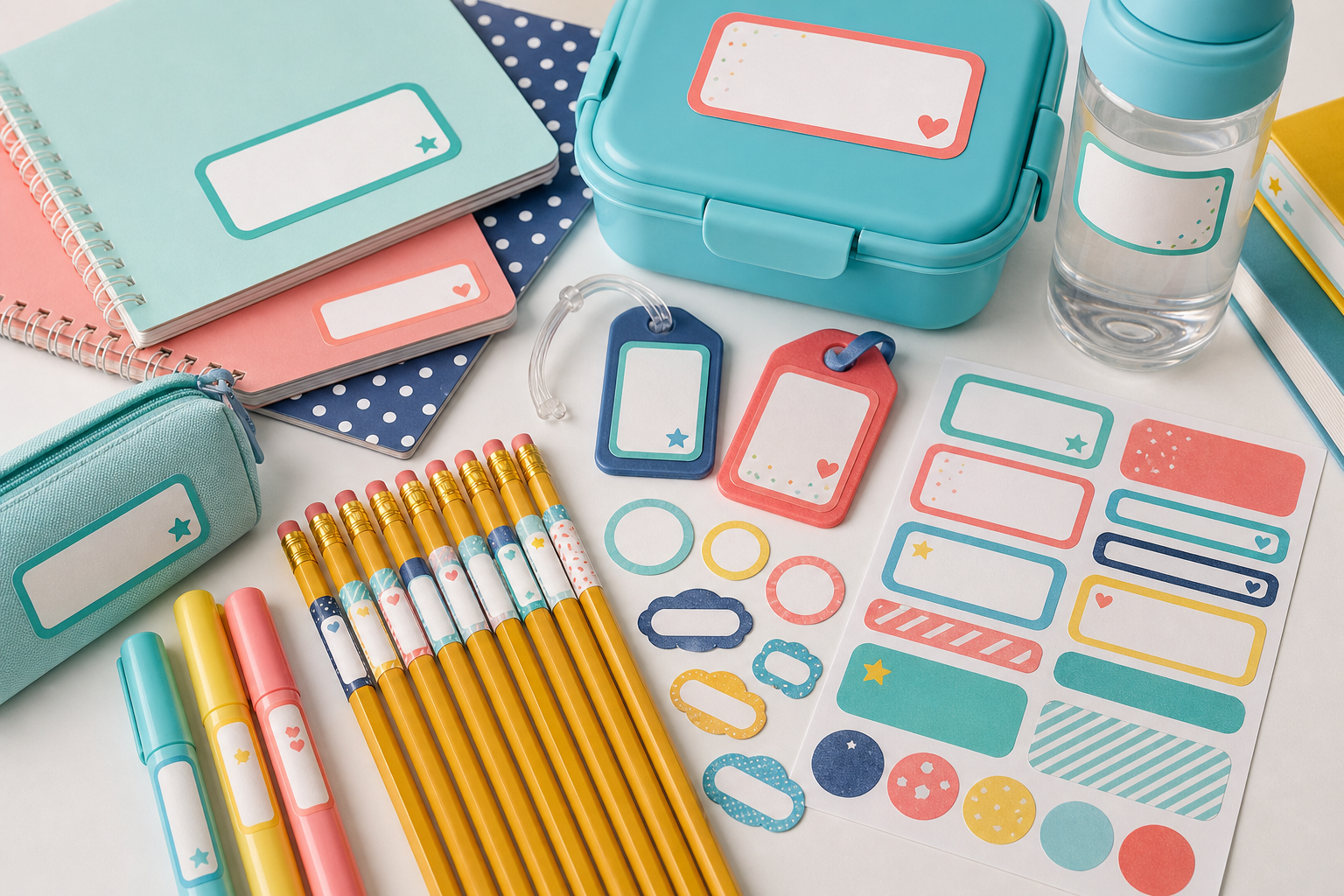 Etiquetas, nombres e identificadores escolares personalizados