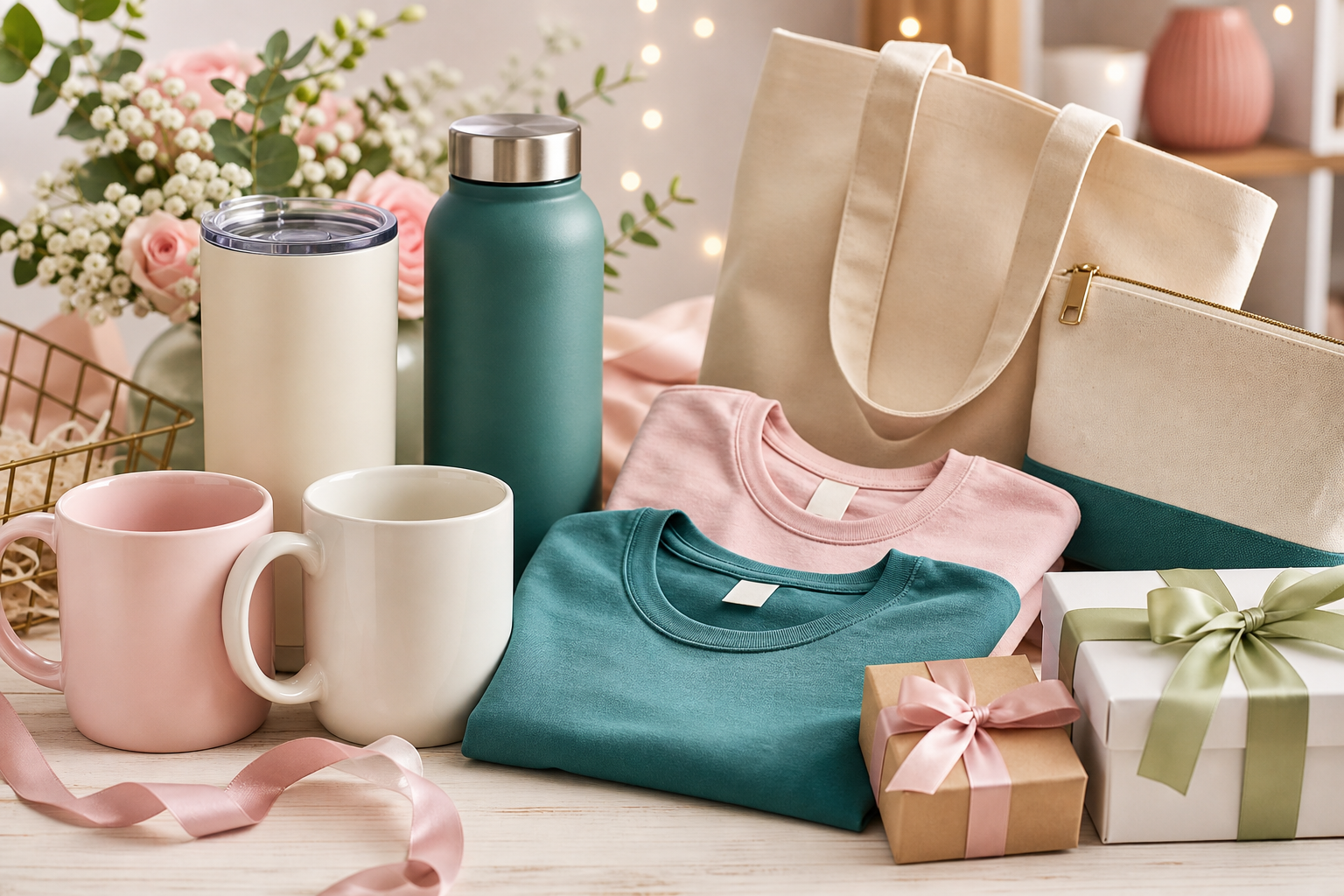 Tazas, termos, playeras y bolsas para regalo personalizado
