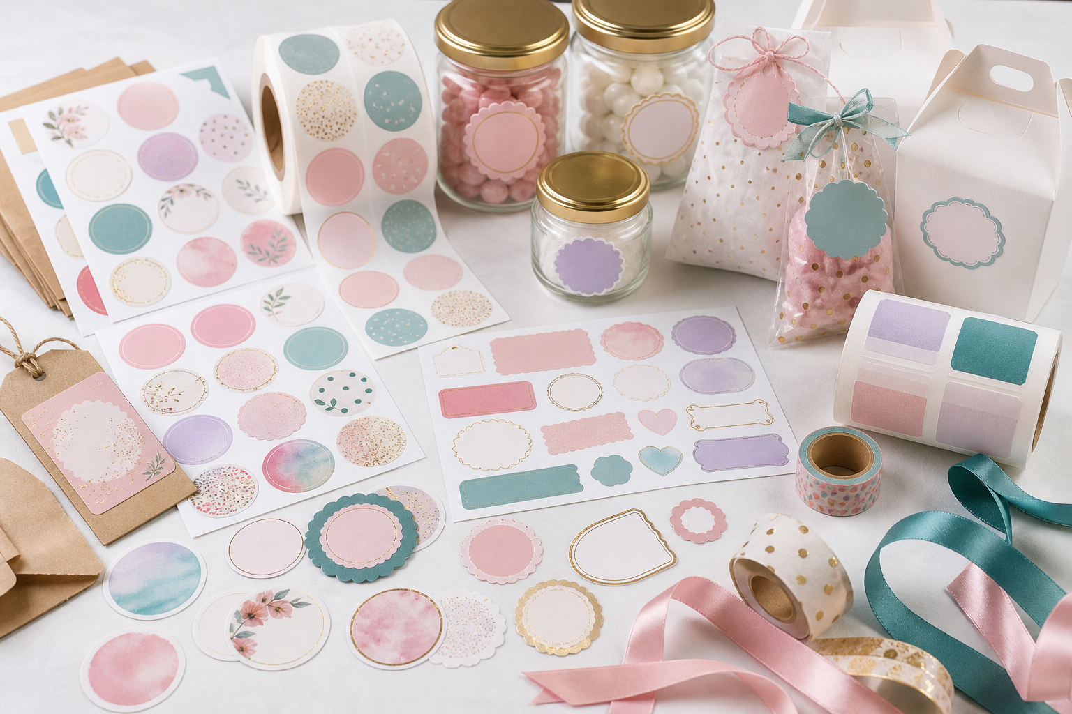 Etiquetas y stickers para empaques y eventos
